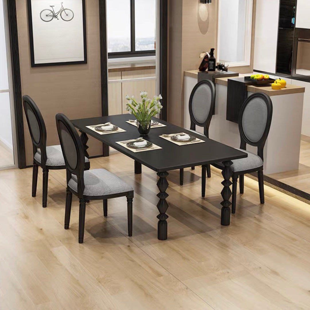 Rechthoekige moderne eettafel uit het midden van de eeuw Houten vast keukenbureau