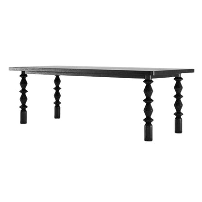 Rechthoekige moderne eettafel uit het midden van de eeuw Houten vast keukenbureau