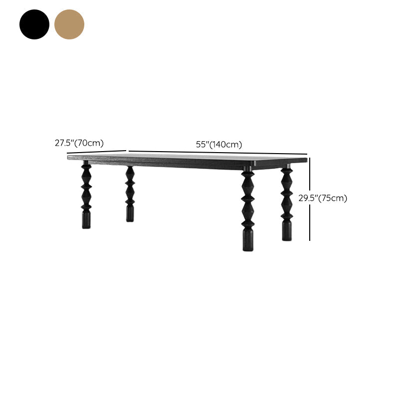Rechthoekige moderne eettafel uit het midden van de eeuw Houten vast keukenbureau