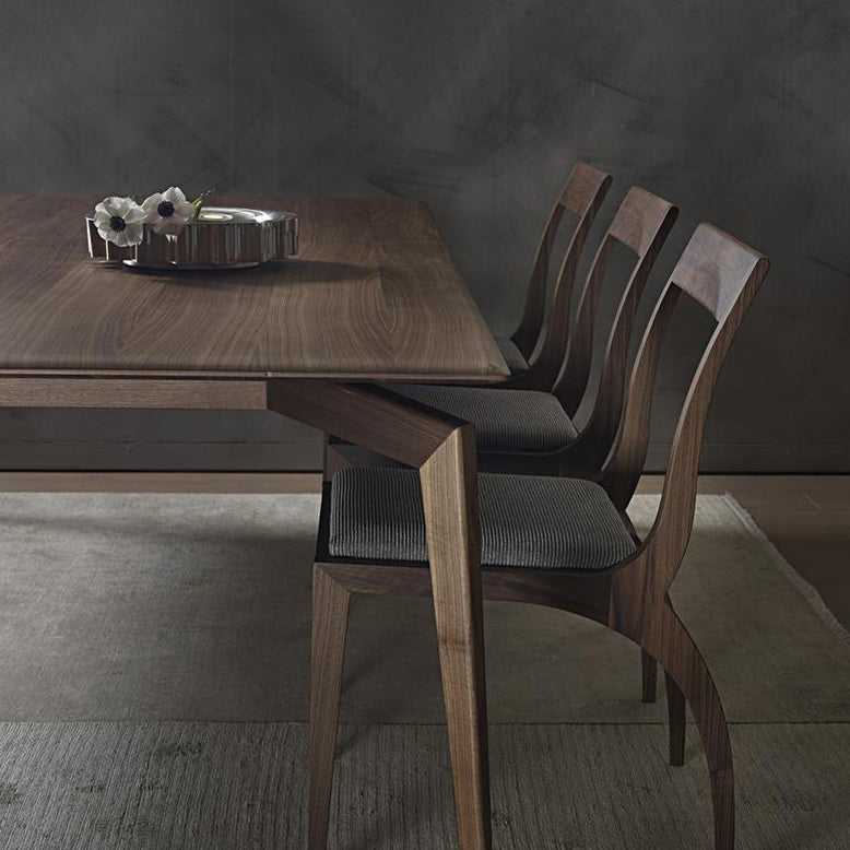 Mid-Century Modern Dining Table Solid Wood Kitchen Fixed Desk