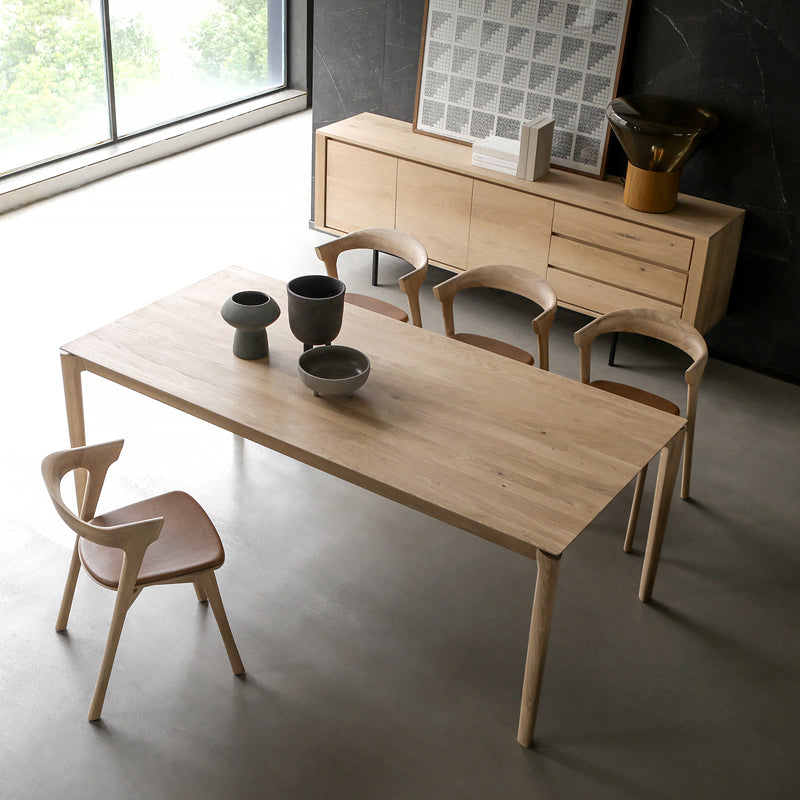Rectangle Solid Wood Dining Table Mid-Century Modern Kitchen Desk 70.9"L x 31.5"W x 29.5"H Without Chairs Clearhalo 'Dining Tables & Seating' 'Dining Tables' 'dining_table' 'furn' 'furn_dining_table' 'Furniture' 'Kitchen & Dining Furniture' 6266705