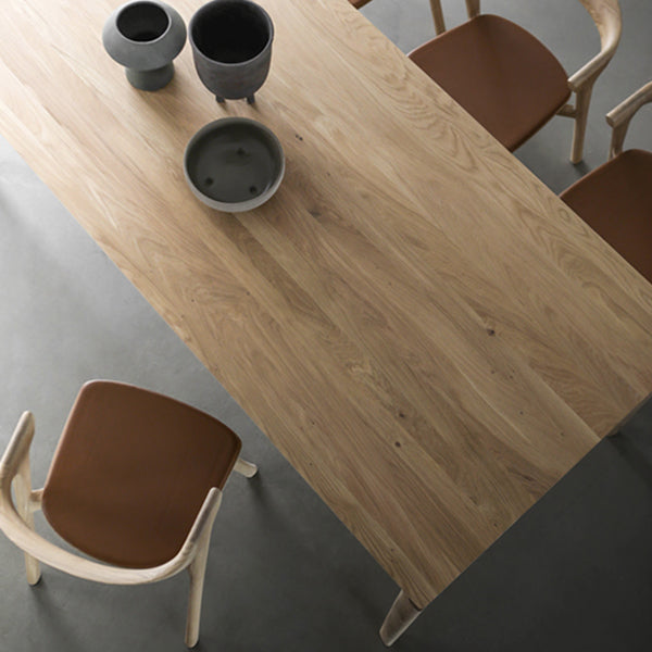 Rectangle Solid Wood Dining Table Mid-Century Modern Kitchen Desk Clearhalo 'Dining Tables & Seating' 'Dining Tables' 'dining_table' 'furn' 'furn_dining_table' 'Furniture' 'Kitchen & Dining Furniture' 6266707