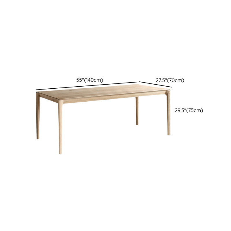 Rectangle Solid Wood Dining Table Mid-Century Modern Kitchen Desk Clearhalo 'Dining Tables & Seating' 'Dining Tables' 'dining_table' 'furn' 'furn_dining_table' 'Furniture' 'Kitchen & Dining Furniture' 6266710