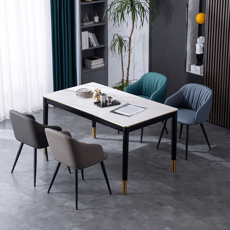 Industriële faux lederen eetkamerstoel gestoffeerde tankstoel met metalen benen