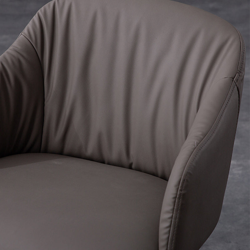 Industriële faux lederen eetkamerstoel gestoffeerde tankstoel met metalen benen