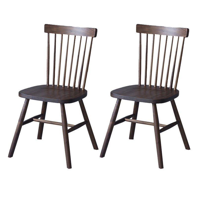 Traditional Side Chair Wood Slat Back Dining Room Chair for Kitchen