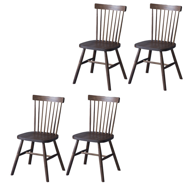 Traditional Side Chair Wood Slat Back Dining Room Chair for Kitchen