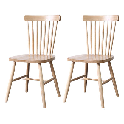 Traditional Side Chair Wood Slat Back Dining Room Chair for Kitchen