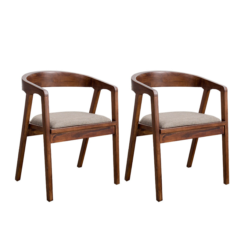 Traditional Arm Chair Wood Open Back Dining Room Chair for Kitchen