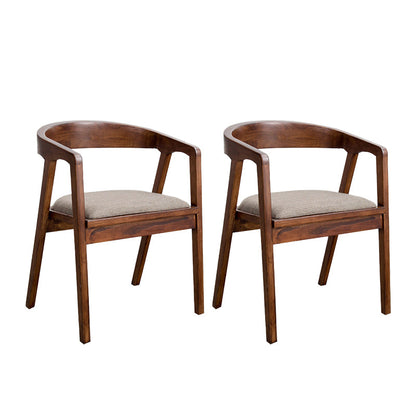 Traditional Arm Chair Wood Open Back Dining Room Chair for Kitchen