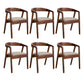 Traditional Arm Chair Wood Open Back Dining Room Chair for Kitchen