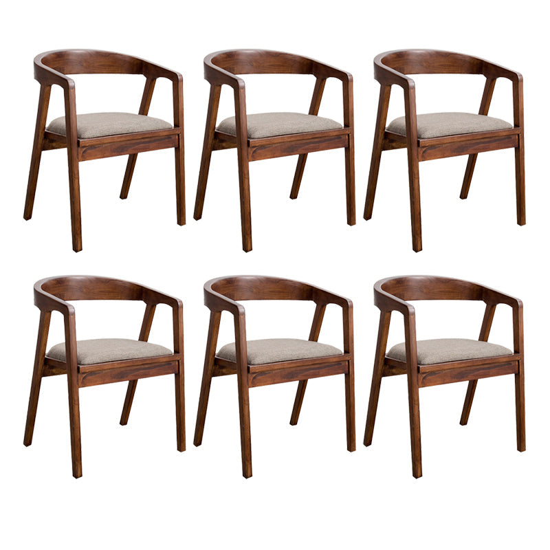 Traditional Arm Chair Wood Open Back Dining Room Chair for Kitchen