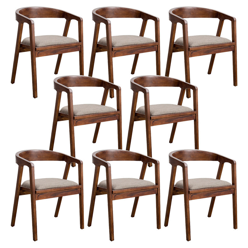 Traditional Arm Chair Wood Open Back Dining Room Chair for Kitchen