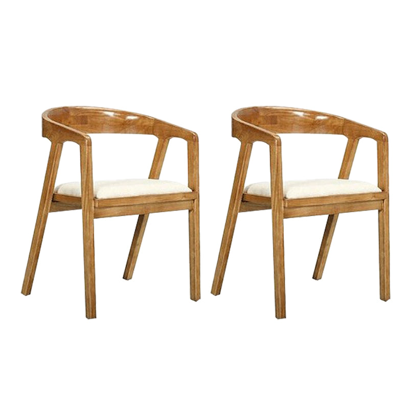 Traditional Arm Chair Wood Open Back Dining Room Chair for Kitchen