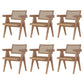 Wood Side Dining Arm Chair Traditional Open Back Dining Side Chair in Natural 6 Piece Set Clearhalo 'Dining Chairs' 'Dining Tables & Seating' 'dining_chair' 'furn' 'furn_dining_chair' 'Furniture' 'Kitchen & Dining Furniture' 6266839