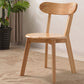 Wood Side Dining Chairs Traditional Open Back Dining Side Chair in Natural