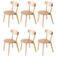 Wood Side Dining Chairs Traditional Open Back Dining Side Chair in Natural