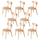 Wood Side Dining Chairs Traditional Open Back Dining Side Chair in Natural