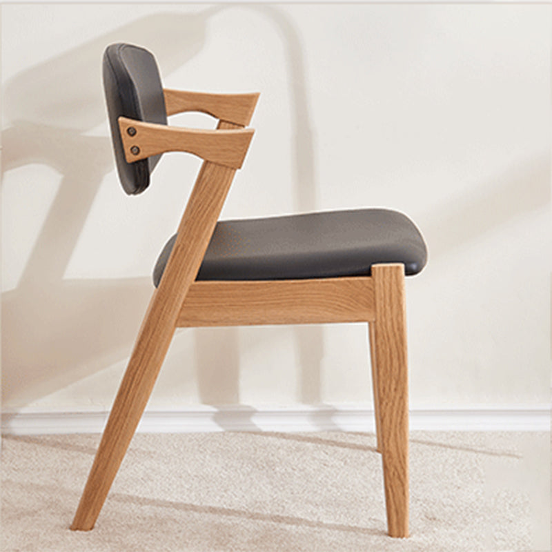 Wood Side Dining Chairs Contemporary Open Back Dining Side Chair in Black Clearhalo 'Dining Chairs' 'Dining Tables & Seating' 'dining_chair' 'furn' 'furn_dining_chair' 'Furniture' 'Kitchen & Dining Furniture' 6266925