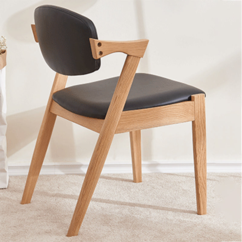 Wood Side Dining Chairs Contemporary Open Back Dining Side Chair in Black Clearhalo 'Dining Chairs' 'Dining Tables & Seating' 'dining_chair' 'furn' 'furn_dining_chair' 'Furniture' 'Kitchen & Dining Furniture' 6266927