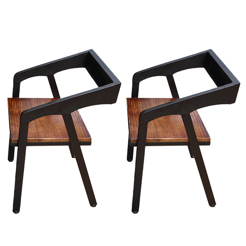 Metal Side Dining Chairs Industrial Open Back Dining Side Chair