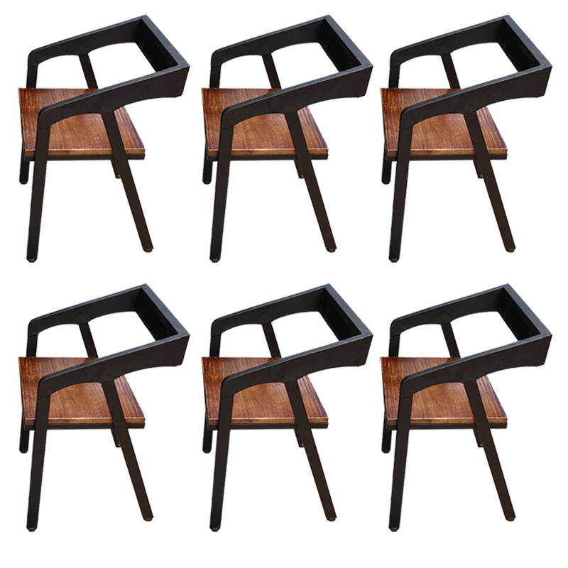 Metal Side Dining Chairs Industrial Open Back Dining Side Chair