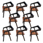 Metal Side Dining Chairs Industrial Open Back Dining Side Chair