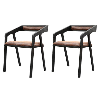 Metal Side Dining Chairs Industrial Open Back Dining Side Chair