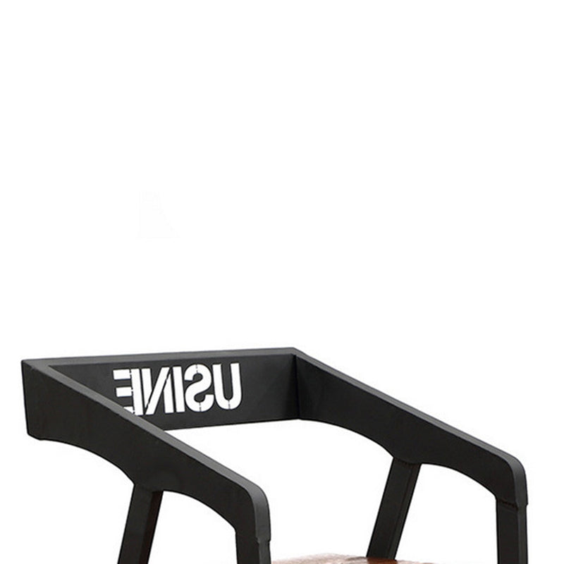 Metal Side Dining Chairs Industrial Open Back Dining Side Chair