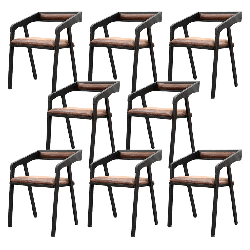 Metal Side Dining Chairs Industrial Open Back Dining Side Chair