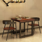 Contemporary Kitchen Dining Armchair Metal Side Dining Chairs in Black