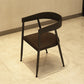 Contemporary Kitchen Dining Armchair Metal Side Dining Chairs in Black