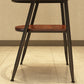 Contemporary Kitchen Dining Armchair Metal Side Dining Chairs in Black