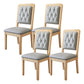 Contemporary Wood Dining Armless Chair Open Back Dining Side Chair