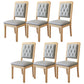 Contemporary Wood Dining Armless Chair Open Back Dining Side Chair