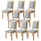 Contemporary Wood Dining Armless Chair Open Back Dining Side Chair