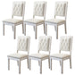Contemporary Wood Dining Armless Chair Open Back Dining Side Chair