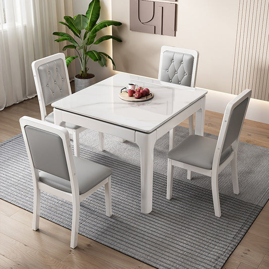 Eigentijdse houten dineerarmloze stoel open achterkant van de eetzijkant