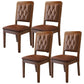 Contemporary Wood Dining Armless Chair Open Back Dining Side Chair