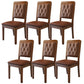 Contemporary Wood Dining Armless Chair Open Back Dining Side Chair