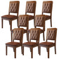 Contemporary Wood Dining Armless Chair Open Back Dining Side Chair