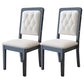 Contemporary Wood Dining Armless Chair Open Back Dining Side Chair