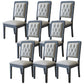 Contemporary Wood Dining Armless Chair Open Back Dining Side Chair