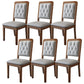 Contemporary Wood Dining Armless Chair Open Back Dining Side Chair