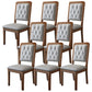 Contemporary Wood Dining Armless Chair Open Back Dining Side Chair