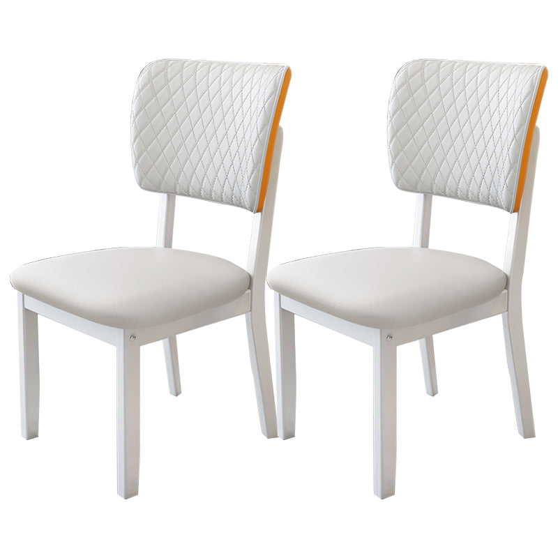 Contemporary Wood Dining Chairs Open Back Dining Side Chair for Restaurant Use