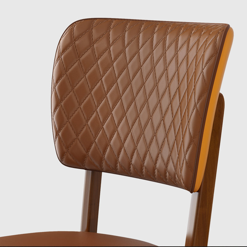 Contemporary Wood Dining Chairs Open Back Dining Side Chair for Restaurant Use