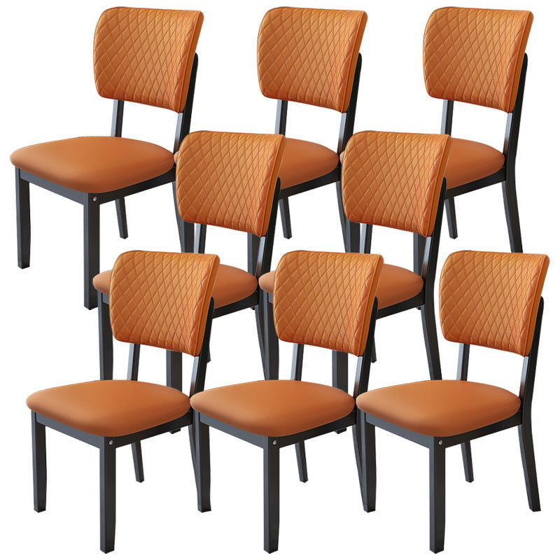 Contemporary Wood Dining Chairs Open Back Dining Side Chair for Restaurant Use