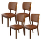 Contemporary Wood Dining Chairs Open Back Dining Side Chair for Restaurant Use