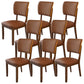 Contemporary Wood Dining Chairs Open Back Dining Side Chair for Restaurant Use